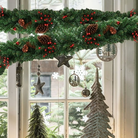 

Loyerfyivos Door Hanging Decoration Christmas Rattan Without Lights Christmas Decorations Colour Ball Garland 2.7m Encrypted Tree Rattan Staircase Hanging Shopping