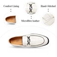 thumbnail image 2 of Mens Leather Dress Shoes Casual Comfort Loafers Fashion Classic Business Shoes Non-slip Breathable Driving Shoes White 11 US, 2 of 7