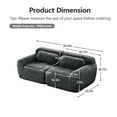 thumbnail image 3 of [Luckynote]Modular Sectional Sofa Couches,Soft Fluffy Plush Fabric Bottom Anti-Slip Design,32D High Density Sponge,No Assembly Required Ergonomic Design,With Throw Pillows Fits Living Rooms,Dark Grey, 3 of 25