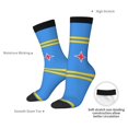 thumbnail image 6 of Women Colorful Crew Socks Aruba Flag Novelty Fun Socks For Mens, 6 of 7