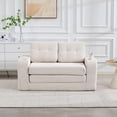 thumbnail image 2 of S-HOME Versatile Fold Out Floor Couch Bed Memory Foam Cushions With Side Pockets And Cup Holders For  Living Room And Bedroom Spaces
, Beige, 2 of 17
