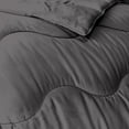 thumbnail image 5 of D.N.G. BEDDINGS 5 Piece Luxury Wavy Stitching Comforter Set Super Soft, All Season, 800 Thread Count, 100% Egyptian Cotton, With 6 Corner Tabs, King/California King Size Dark Grey Color, 5 of 6