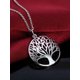 thumbnail image 1 of Collar con colgante de árbol de la vida de plata de ley 925 para mujer, regalo de joyería de compromiso de boda, 1 of 5
