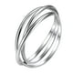 thumbnail image 1 of Anillo rodante triple entrelazado de plata de ley 925, sencillo y delicado, unisex Suplight Jewelry  exquisita, 1 of 6