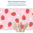 thumbnail image 6 of Pink Strawberry Large Extended Gaming Mousepad XL Mice Keyboard Long Desk Mat NonSlip Rubber Base Perfect for Office Laptop Computer Elevate Your Workspace (31.5"x12"), 6 of 6