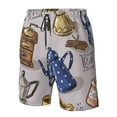 thumbnail image 5 of Disketp Men'S Swim Trunks Hawaiian Breathable Surf Beach Swimsuits Mesh Lining Beach Shorts With Pockets-Antique Vintage Teapot Coffee Grinder, 5 of 9