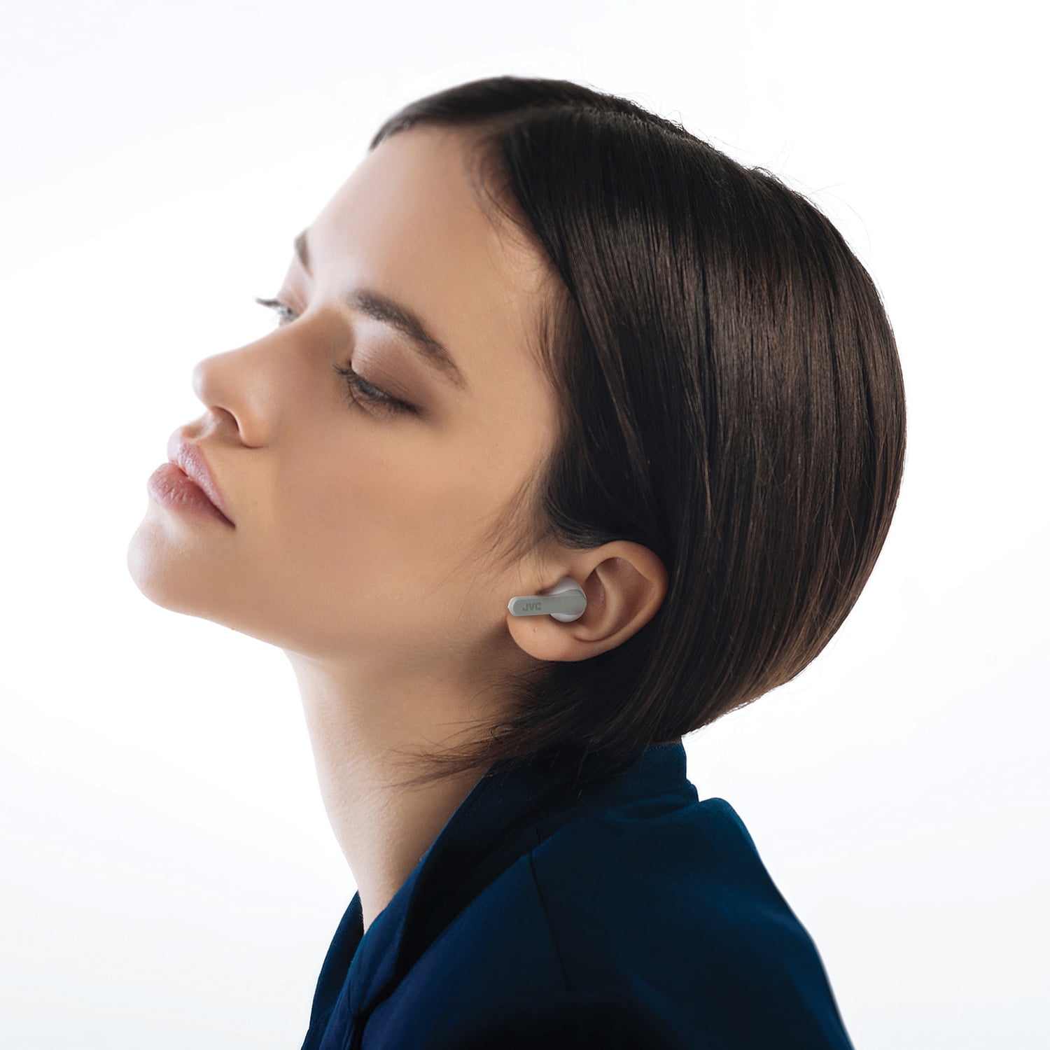 JVC HAA9TW RIPTIDZ Bluetooth Earbuds, True Wireless with Charging Case (White)