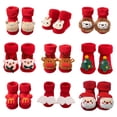 thumbnail image 3 of GYRATEDREAM Baby Christmas Cotton Wool Socks Girls Boys Fall Winter Warm Comfortable Thick Soft Xmas Cylinder Socks Cute Holiday Fuzzy Non Slip Socks for 0-3Y, 3 of 3