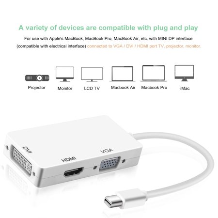 Mini Dp To Dvi Vga Hdmi Hdtv Adapter 3 In1 For Microsoft Surface Pro 3 2 1 Walmart Canada