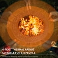 thumbnail image 5 of BaPiPro Fire Pit, 36.2 inch Fire Pits for Outside, Metal Round Outdoor Firepit with 2 Grill, Black, 5 of 7