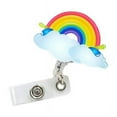 thumbnail image 2 of BELOVING Retractable ID Reel Holder with Belt Clip Doctor Office ID Card Holder Rainbow, 2 of 10