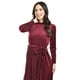thumbnail image 4 of Vestido Midi de Terciopelo Roman Fashion Juvenil 3826 Vino, 4 of 5