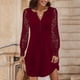 thumbnail image 2 of Vestido boho con hombros descubiertos para mujer: cuello en V, manga corta, estampado floral, cintura elástica, poliéster, vestido midi playero, 2 of 5