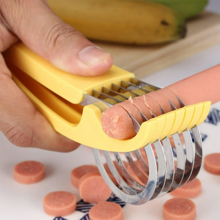 Banana Slicer Fruit Knife Kitchen Gadget Bar Tools Veggie Cutter