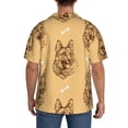 thumbnail image 5 of Xecao offers the German Shepherd Dog for Men's Casual Short-sleeved Shirt, a button-up collared shirt with a pocket, perfect for beach vacations and yacht travel in the X-Large size., 5 of 7