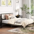 thumbnail image 3 of HOMCOM Queen Bed Frame with Headboard, Platform Bed Frame Charcoal Gray, 3 of 9