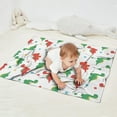 thumbnail image 2 of White Cartoon Dinosaurs Geometric Shapes Pattern Blanket,Comfortable Soft Flannel Throw Blanket,All Season,Warm Lightweight Blankets for Sofa Bed Couch Living Room Chair,30"x40", 2 of 4