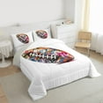 thumbnail image 3 of Castle Fairy Sport Football Bedding Comforter Set 2pcs for Kids Teens Adults,Ball Gamer Twin Comforter Sets Microfiber,Abstract Graffiti Splash Breathable Bedding Set,Microfiber Bedroom Decor, 3 of 8