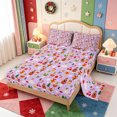 thumbnail image 2 of Manfei Elegant Christmas Animals King Sheets,Happy Xmas Bedding,4-Piece,1 Flat Sheet,1 Fitted Sheet and 2 Pillowcases, 2 of 6