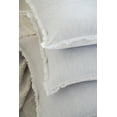 thumbnail image 5 of Light Grey Fringe Soft Linen Pillow 26x26 Down Insert, 5 of 12
