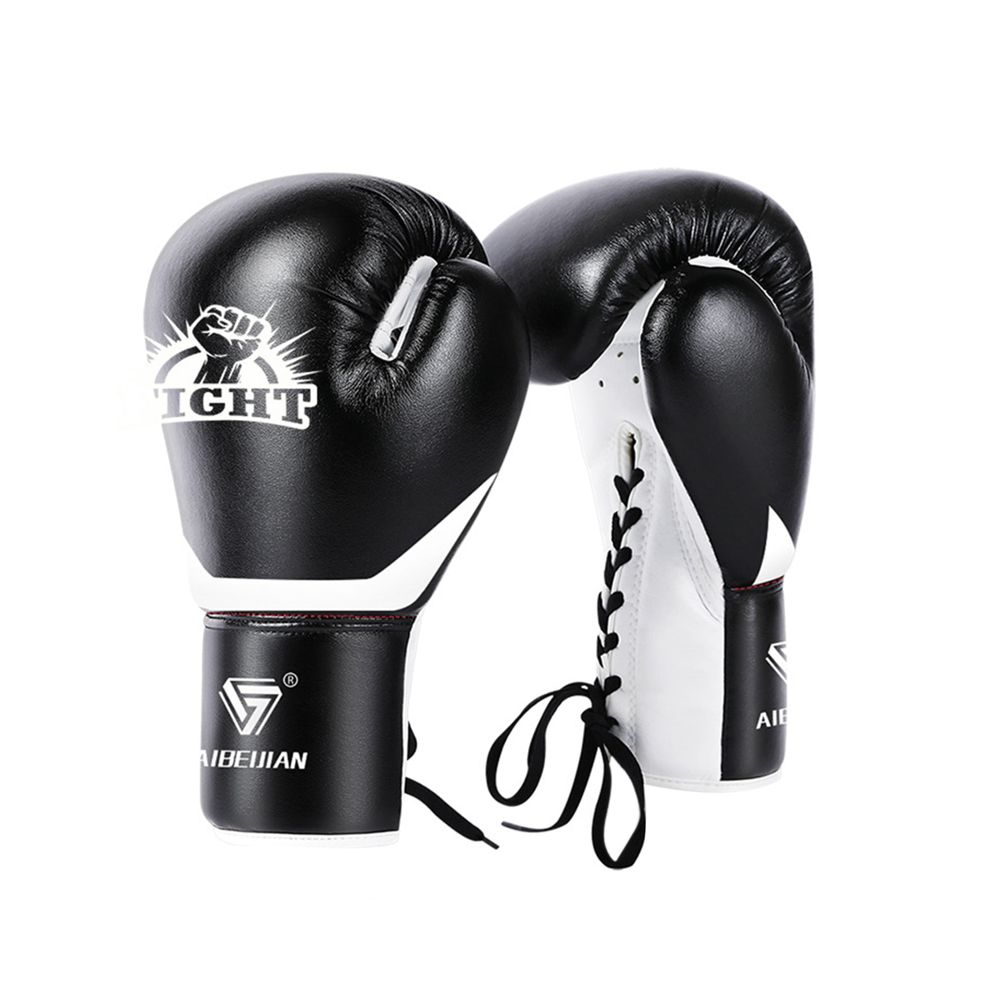 MMA Muay Thai Training Punching Bag Half Mitts Sparring Boxing Gloves Black US 
