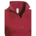 thumbnail image 2 of Expert Brand USA-Made Women's 1/4 Zip Athletic Training Top, Crimson, Large, 2 of 4
