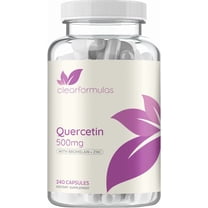 Clear Formulas Quercetin with Bromelain and Zinc Supplement Capsules 500mg, Immune Support, 240 Count