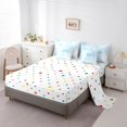 thumbnail image 3 of Manfei Kawaii Monogram J 7 Pieces Full Size Bedding Sets,Ribbon Bownot Dessert Full Size Bed in a Bag,Blue,Polkadot Reversible, 3 of 7