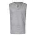 thumbnail image 4 of Pedort T Shirts For Men Fashion Sleeveless Shirt Summer Tee Top Fashion Men's t Shirts top Grey,XL, 4 of 4