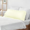 thumbnail image 3 of PiccoCasa Microfiber Ruffle Body Pillowcases with Envelope Cream 20"x48", 3 of 7