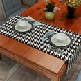 thumbnail image 3 of Black Pattern Table Runner, Modern Simple Tablecloth, Suitable for Kitchen, Dining Room and Living Room, Display Wedding Party Table Setting Decoration, 3 of 5
