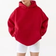 thumbnail image 1 of IMENGL Hoodies oversized sweatshirts pullover, Red L, Size M-XL, 1 of 7