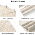 thumbnail image 4 of SOMER Sweaters for Women Chunky Cable Knit Sweater Long Sleeve Crewneck Loose Fit Pullover Top for Fall Winter, 4 of 7
