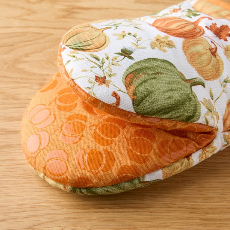 MARTHA STWEART Autumn Harvest Mini Oven Mitt 2-Pack Set, 100