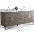 thumbnail image 6 of Vanity Art 72” Double Sink Bathroom Vanity Cabinet with Engineered Marble Countertop, 6 of 11