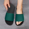 thumbnail image 6 of GZHJMY Stylish Slides for Women Men, Dark Green Solid Color Soft Flexible Slip-on Sandals Slippers, 6 of 7