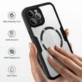 thumbnail image 2 of Strong Magnetic Phone Case for For iPhone 13 Pro Max,[Built-in Screen Protector][Compatible with Magsafe][Military Shockproof Dropproof] Heavy Duty Transparent Phone Case Cover,Black, 2 of 8