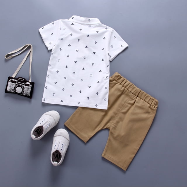 Ropa Infantil Niño Polo Estampado Ancla Niño Pequeño Niño