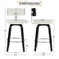 thumbnail image 6 of 26"Swivel Counter Height Bar Stools Set of 4, Upholstered Modern Faux Leather Barstools with Back&Walnut Wood Legs Counter Stools with Footrestfor Kitchen Island, White, 6 of 10