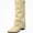 Beige, variant on WAVSUF Women's Suede Mid Calf Boots Pointed Toe Plus Size Wide Width Fall Daily Casual Boots Black Size 6
