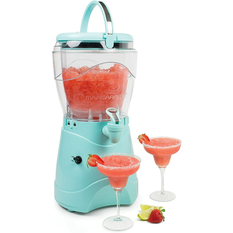 Nostalgia Frozen Drink Maker and Margarita Machine for Home - 128-Ounce  Slushy Maker with Stainless Steel Flow Spout - Easy to Clean and Double