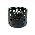 thumbnail image 2 of Hollow Candle Christmas Decor - Iron Metal Holiday Candle with Deer Snow Tree Design - Black White Party Home Decoration for Xmas Boutique Stores - 5x6.5x6.5cm, 2 of 9