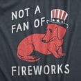 thumbnail image 2 of Womens Not A Fan Of Fireworks T Shirt Funny Fourth Of July Scared Puppy Tee for Ladies Womens Graphic Tees, 2 of 9