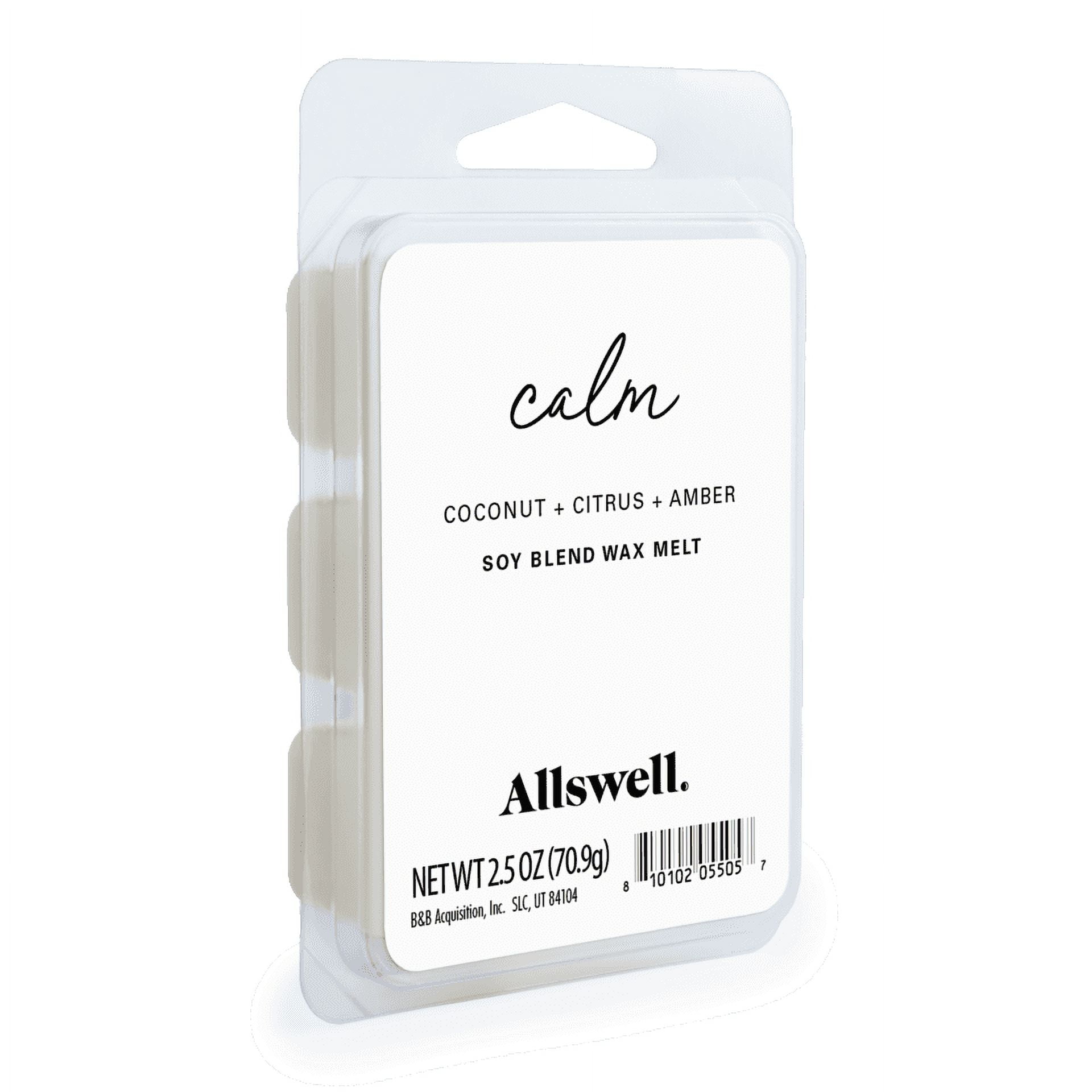 Allswell 6 Cube Wax Melts, Calm (Coconut + Citrus + Amber), 2.5 oz