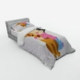 thumbnail image 2 of Ambesonne Cartoon Bedding Set 3 Pcs, Doodle Girl and Pet Dog, Twin, Multicolor, 2 of 2