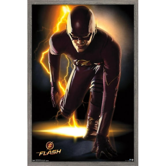 DC Comics TV - The Flash - Portrait Wall Poster, 22.375" x 34", Framed