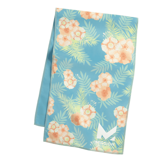 MISSION On-the-Go Cooling Towel, Junglebird Bluebell