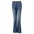 thumbnail image 4 of Fouhkni Plus Size Jeans Pants for Women Low Rise Straight Leg Baggy Jeans Stretchy Flared Denim Pants, 4 of 9