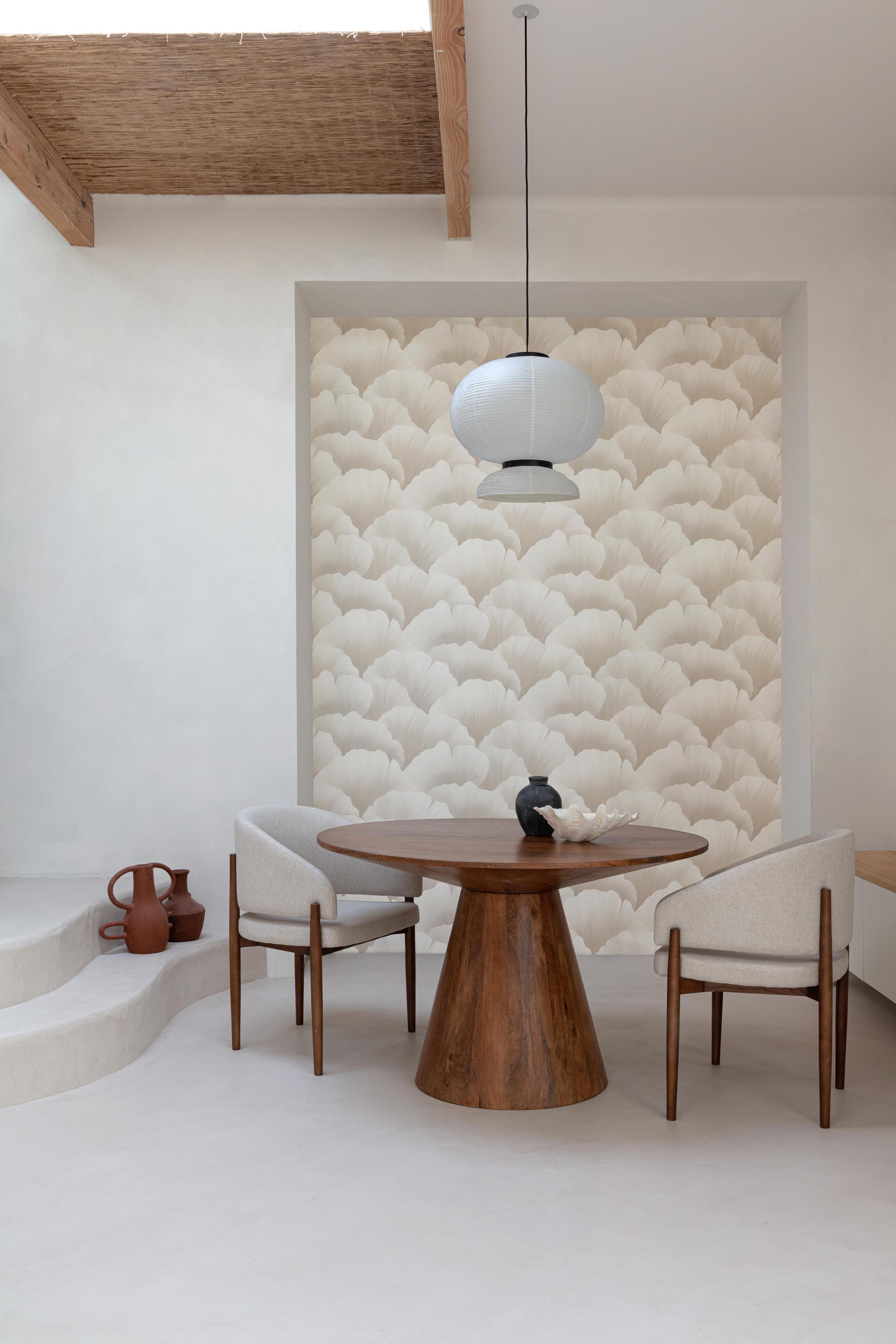 Taupe Coral Like Petals Bold Floral Printed Non Woven Non-Pasted Textured Wallpaper 57 Sq. Ft.