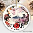 thumbnail image 2 of Vintage Artistic Japan Natural and Cultural Ornament, Watercolor Painting of Ancient Traditions Japanese Souvenir, 2 of 6